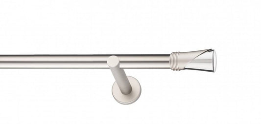 Galerie Metalică Vega, simplă, modern, fără inele, 25mm, satin nichel (argintiu mat)