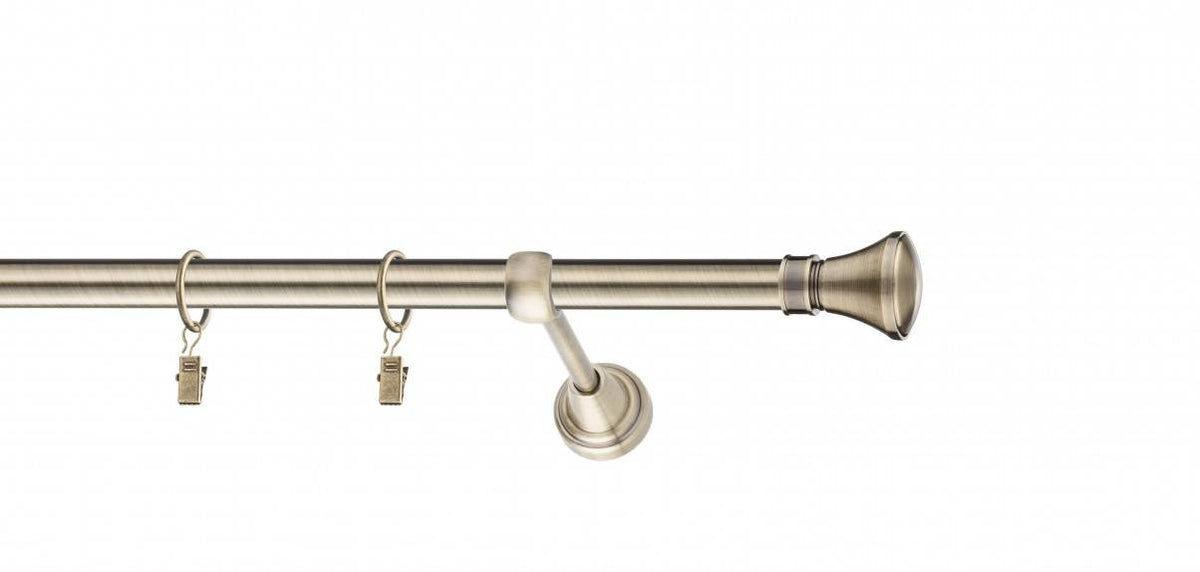 Galerie metalica Conic simpla 16mm x 1.6m, antique brass (auriu antic)