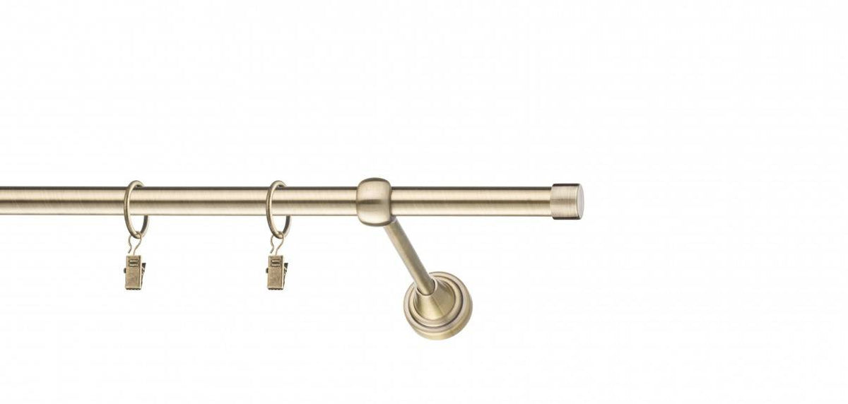 Galerie metalica Luna simpla 16mm x 1.6m, antique brass (auriu antic)