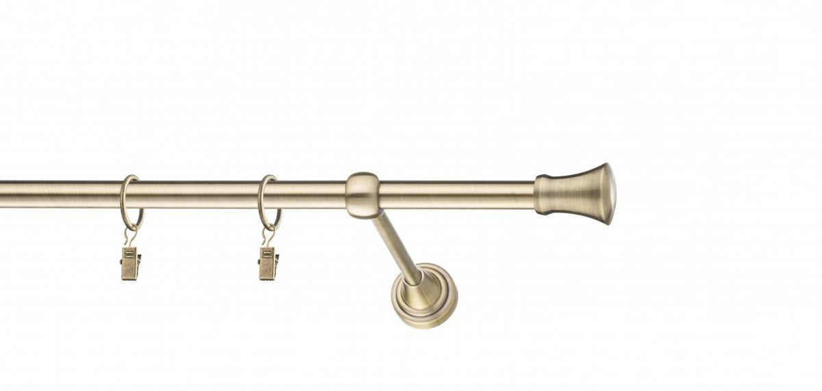Galerie metalica Monaco simpla 16mm x 1.6m, antique brass (auriu antic)