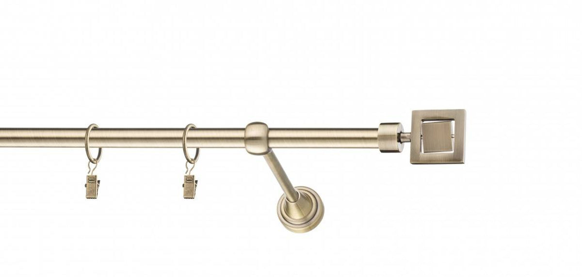 Galerie metalica Saturn simpla 16mm x 1.6m, antique brass (auriu antic)