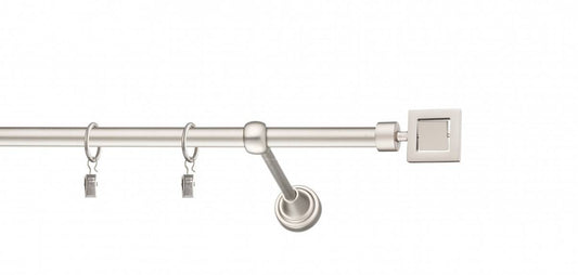 Galerie metalica Saturn simpla 16mm x 1.6m, satin nichel (argintiu mat)