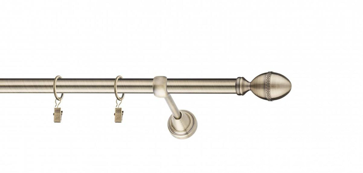 Galerie metalica Cezar simpla 19mm x 1.6m, antique brass (auriu antic)