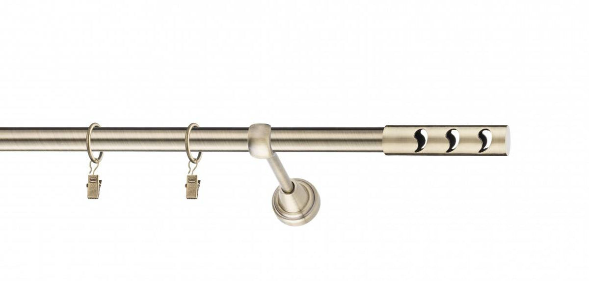 Galerie metalica Drop simpla 19mm x 1.6m, antique brass (auriu antic)