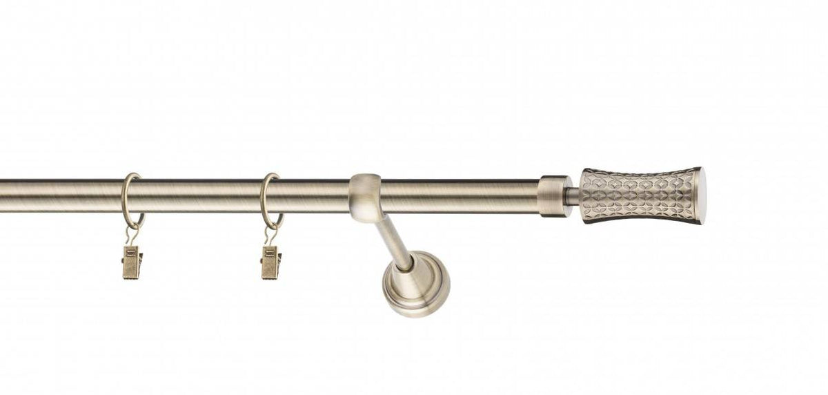 Galerie metalica Jaris simpla 19mm x 1.6m, antique brass (auriu antic)