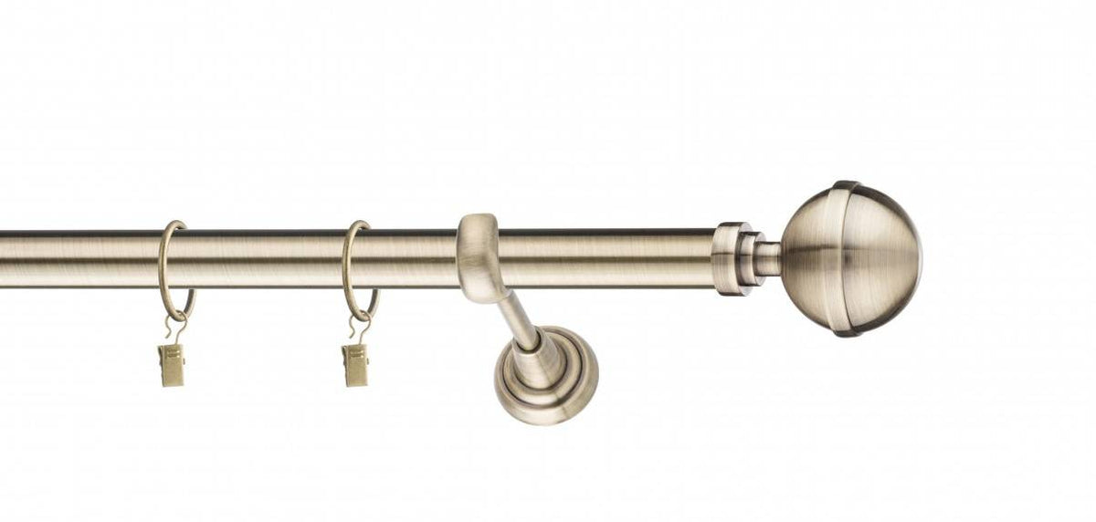Galerie metalica Kalisto simpla 19mm x 1.6m, antique brass (auriu antic)