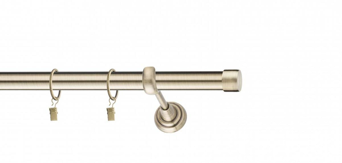 Galerie metalica Luna simpla 19mm x 2.0m, antique brass(auriu antic)
