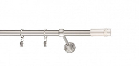 Galerie metalica Dios simpla 19mm x 1.6m, satin nichel (argintiu mat)