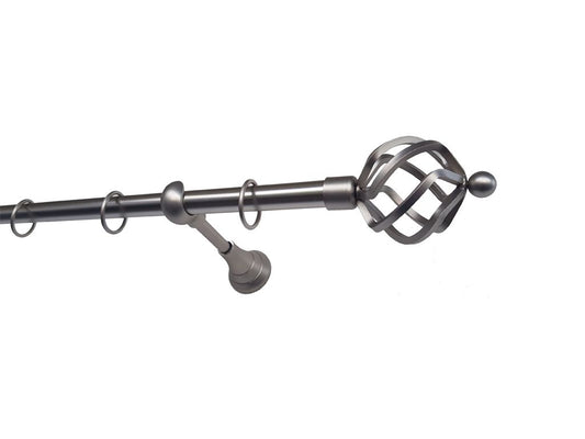 Galerie metalica Torso simpla 19mm x 3.2m, satin nichel (argintiu mat)