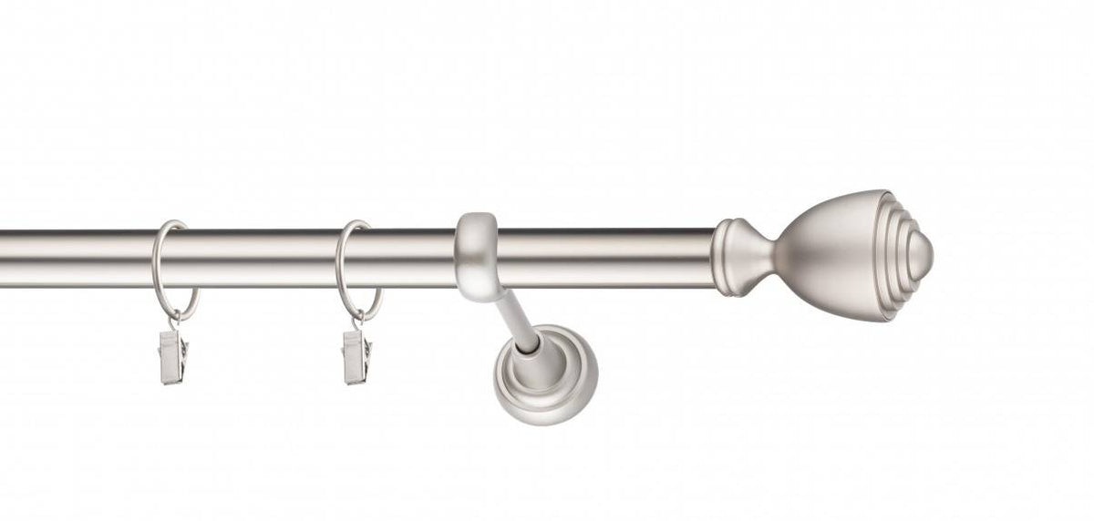 Galerie metalica AVANTI simpla 25mm x 1.6m, satin nichel(argintiu mat)