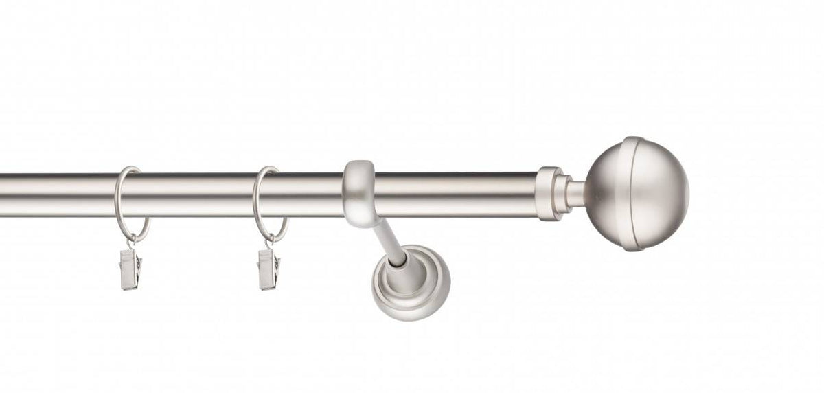 Galerie metalica KALISTO simpla 25mm x 1.6m, satin nichel(argintiu mat)