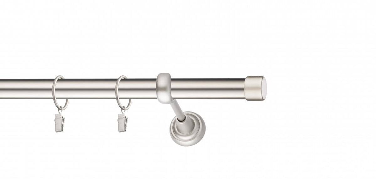 Galerie metalica Luna simpla 25mm x 1.6m, satin nichel(argintiu mat)