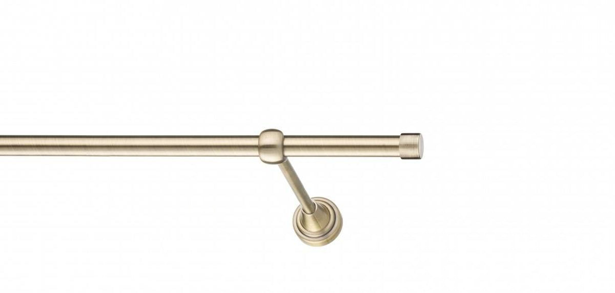 Galerie Metalică Luna, simplă, clasic, fără inele, 16mm, antique brass (auriu antic)