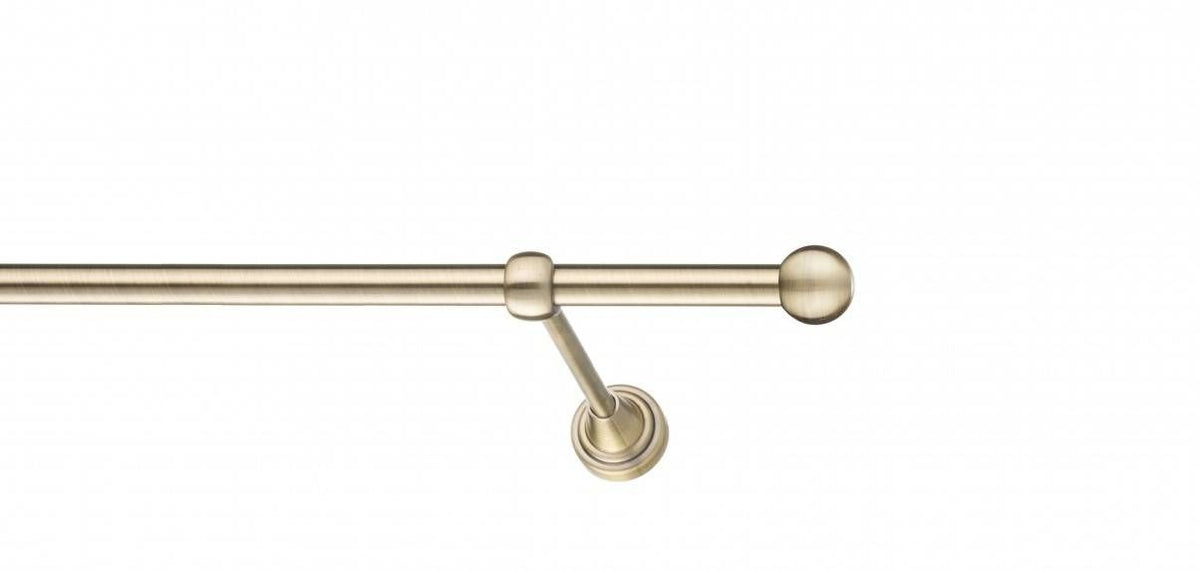 Galerie Metalică Terra, simplă, clasic, fără inele, 16mm, antique brass (auriu antic)