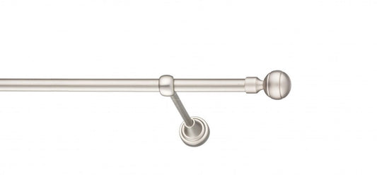 Galerie Metalică Davi, simplă, clasic, fără inele, 16mm, satin nichel (argintiu mat)
