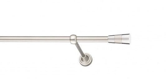 Galerie Metalică Doris, simplă, clasic, fără inele, 16mm, satin nichel (argintiu mat)