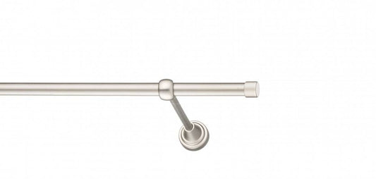 Galerie Metalică Luna, simplă, clasic, fără inele, 16mm, satin nichel (argintiu mat)