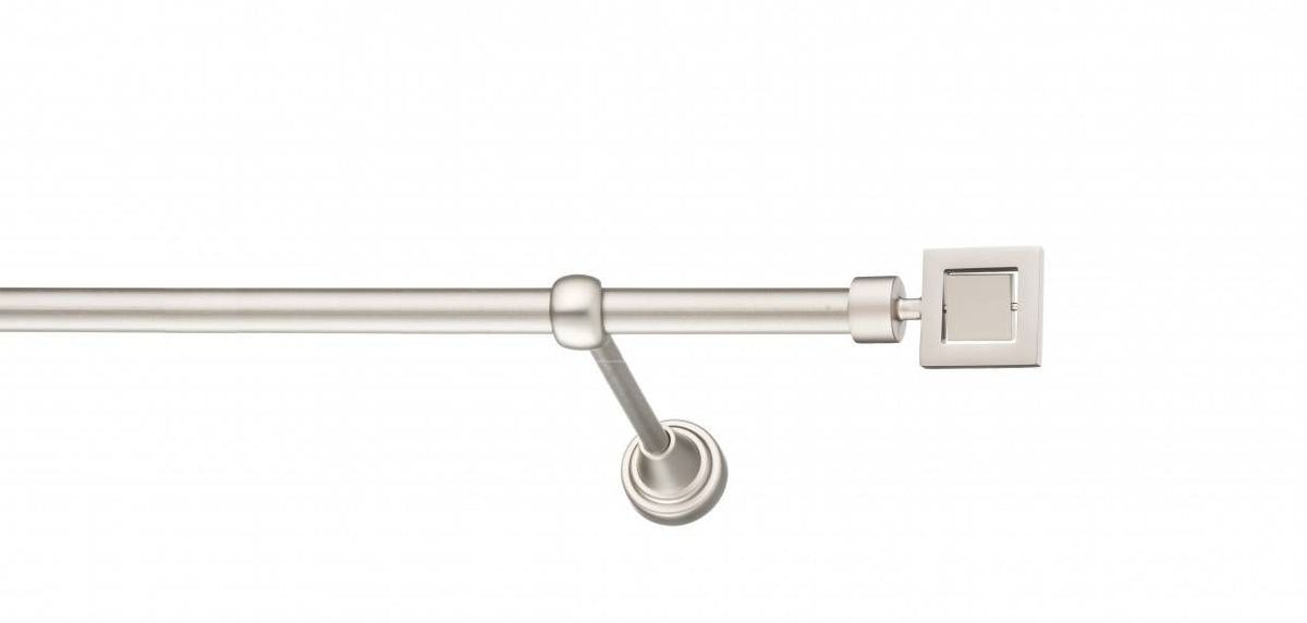 Galerie Metalică Saturn, simplă, clasic, fără inele, 16mm, satin nichel (argintiu mat)