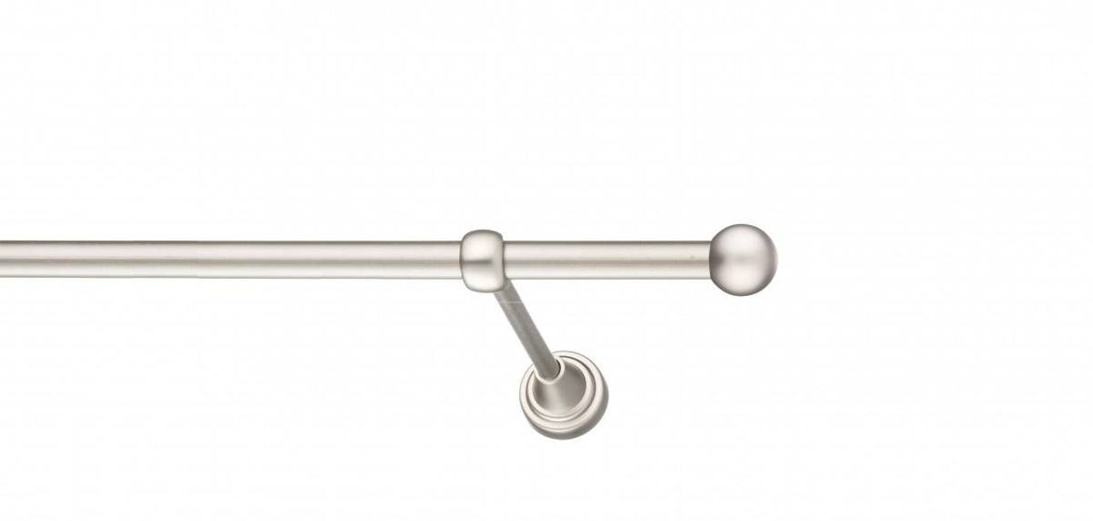 Galerie Metalică Terra, simplă, clasic, fără inele, 16mm, satin nichel (argintiu mat)