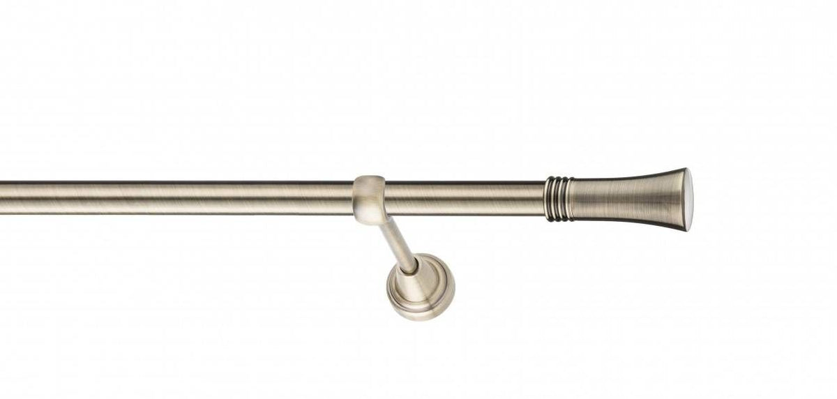 Galerie Metalică Ahile, simplă, clasic, fără inele, 19mm, antique brass (auriu antic)