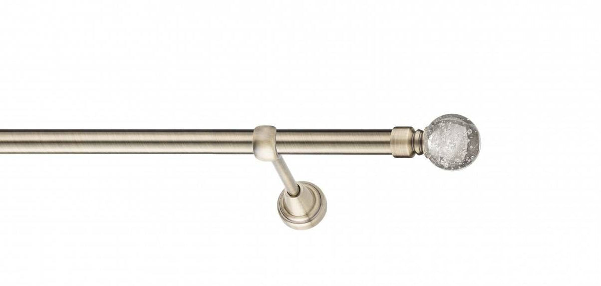 Galerie Metalică Buble, simplă, clasic, fără inele, 25mm, antique brass (auriu antic)