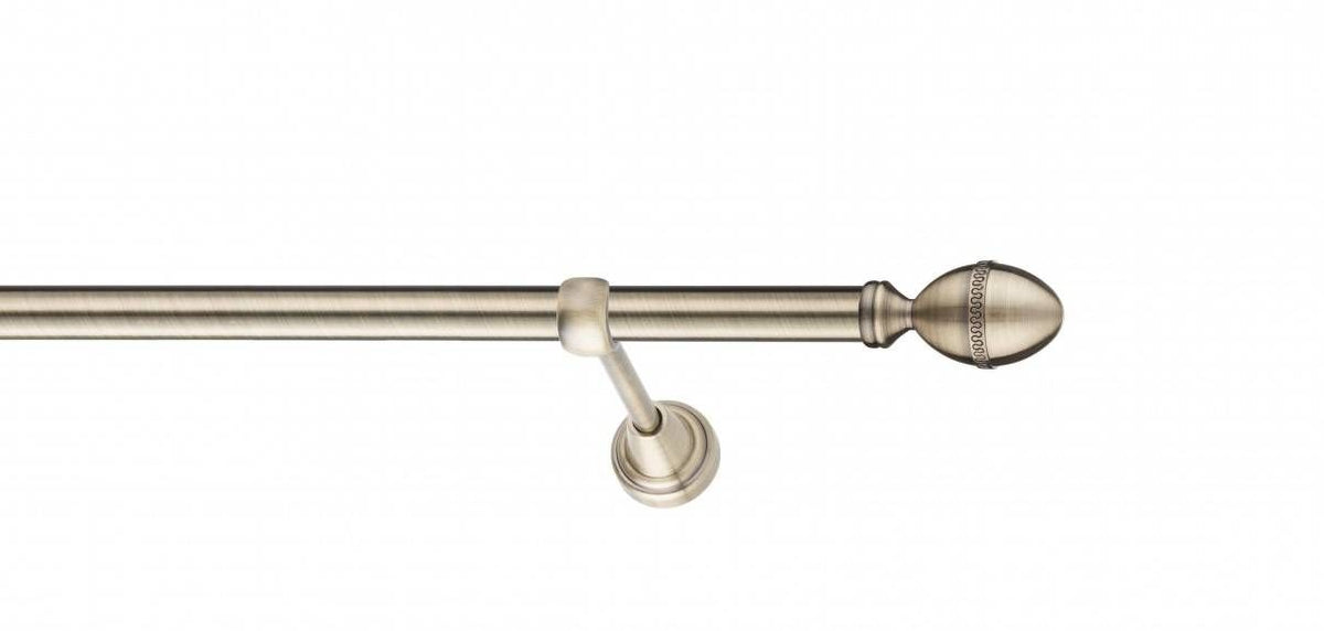Galerie Metalică Cezar, simplă, clasic, fără inele, 19mm, antique brass (auriu antic)