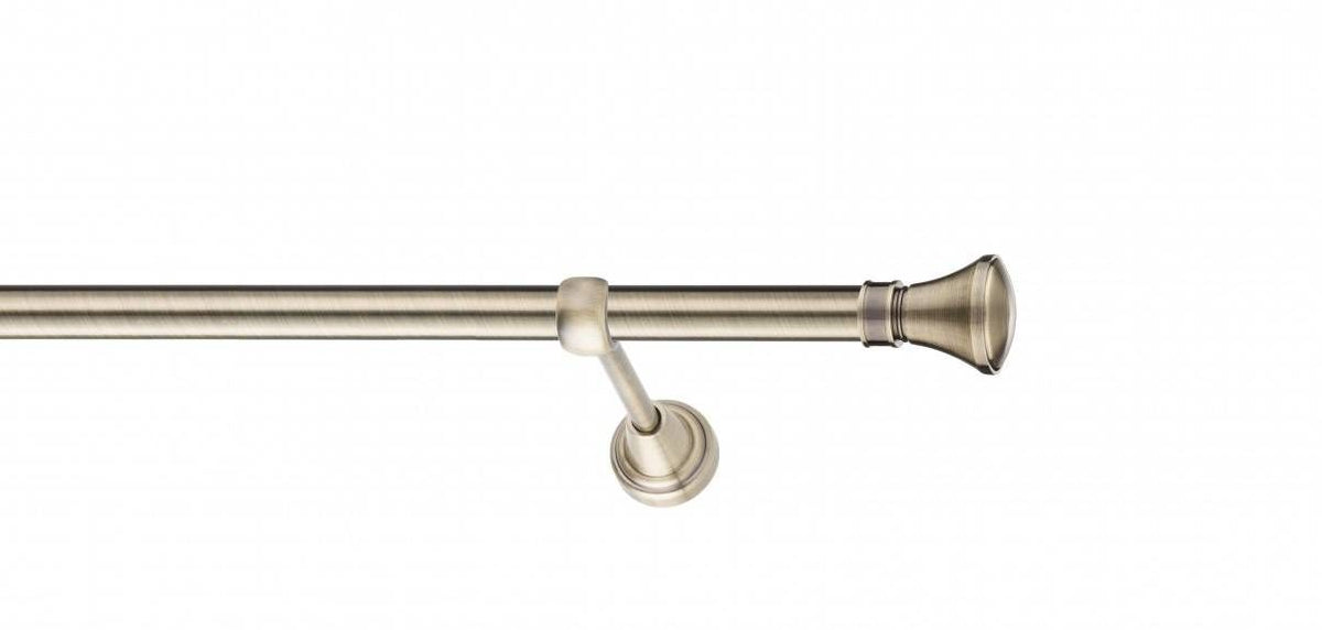 Galerie Metalică Conic, simplă, clasic, fără inele, 19mm, antique brass (auriu antic)