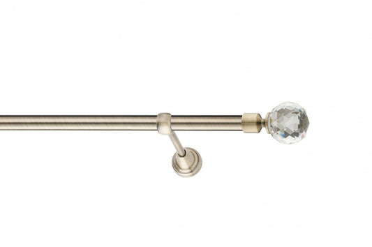 Galerie Metalică Cristal Rotund, simplă, clasic, fără inele, 19mm, antique brass (auriu antic)