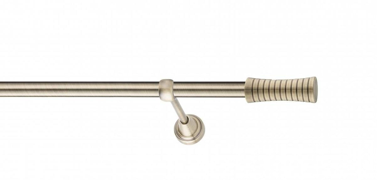 Galerie Metalică Febris, simplă, clasic, fără inele, 19mm, antique brass (auriu antic)