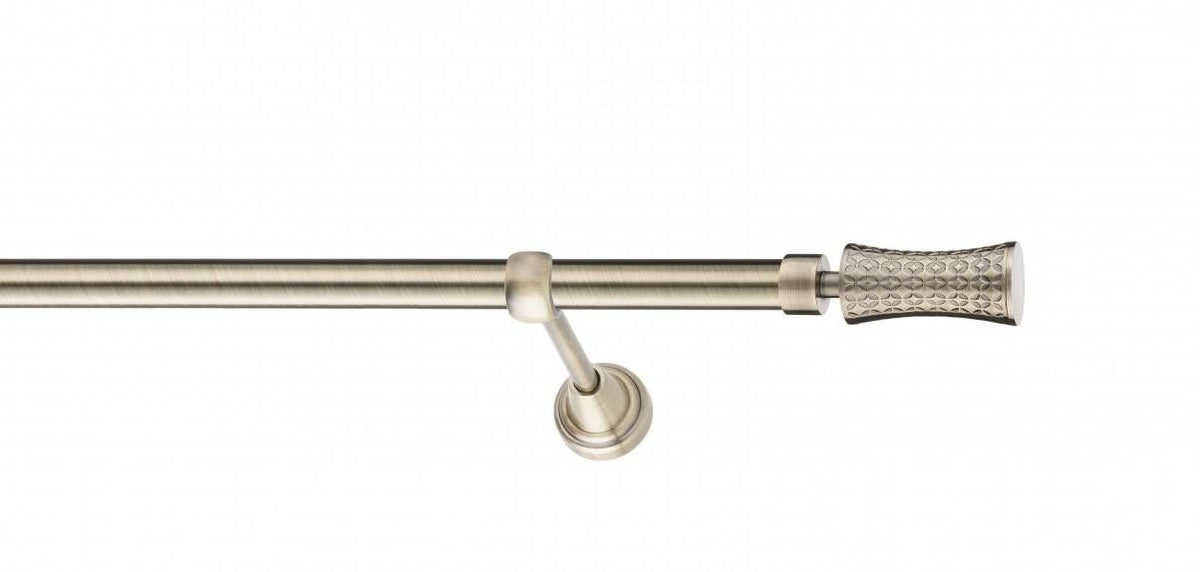 Galerie Metalică Jaris, simplă, clasic, fără inele, 19mm, antique brass (auriu antic)