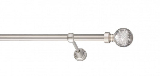Galerie Metalică Buble, simplă, clasic, fără inele, 25mm, satin nichel (argintiu mat)