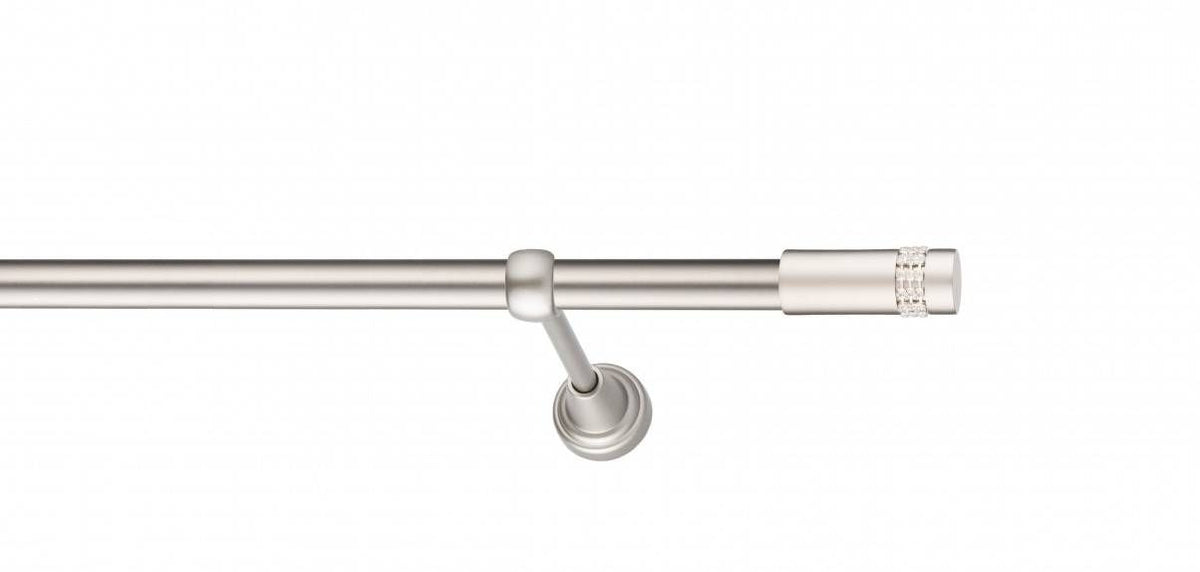 Galerie Metalică Dios, simplă, clasic, fără inele, 19mm, satin nichel (argintiu mat)