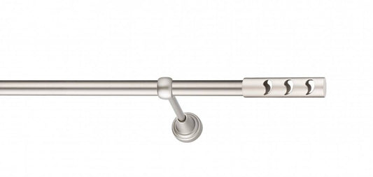Galerie Metalică Drop, simplă, clasic, fără inele, 19mm, satin nichel (argintiu mat)