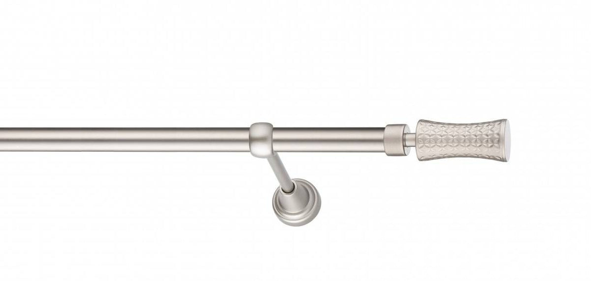Galerie Metalică Jaris, simplă, clasic, fără inele, 19mm, satin nichel (argintiu mat)