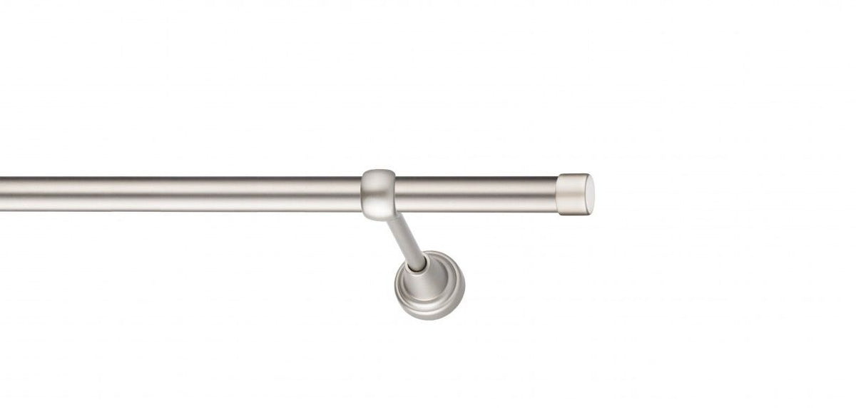Galerie Metalică Luna, simplă, clasic, fără inele, 19mm, satin nichel (argintiu mat)