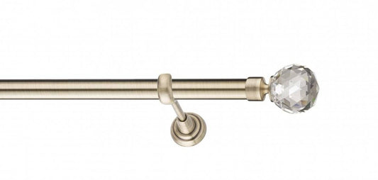 Galerie Metalică Cristal, simplă, clasic, fără inele, 25mm, antique brass (auriu antic)