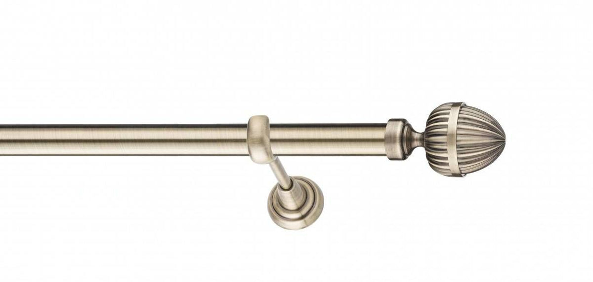 Galerie Metalică Milano, simplă, clasic, fără inele, 25mm, antique brass (auriu antic)