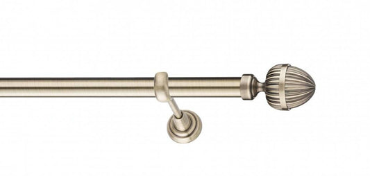 Galerie Metalică Milano, simplă, clasic, fără inele, 25mm, antique brass (auriu antic)