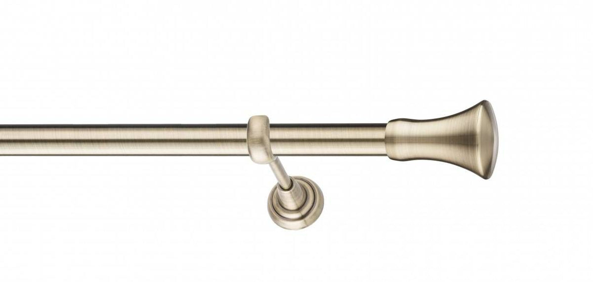 Galerie Metalică Monaco, simplă, clasic, fără inele, 25mm, antique brass (auriu antic)