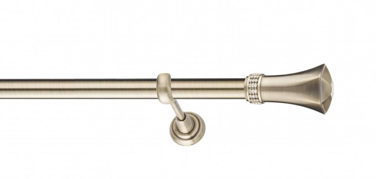 Galerie Metalică Montana, simplă, clasic, fără inele, 25mm, antique brass (auriu antic)