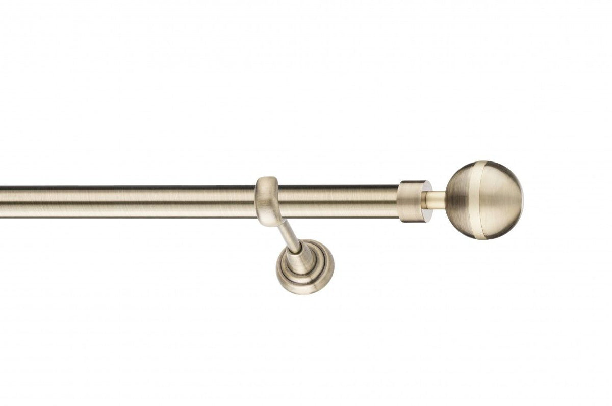 Galerie Metalică Vivaldi, simplă, clasic, fără inele, 25mm, antique brass (auriu antic)