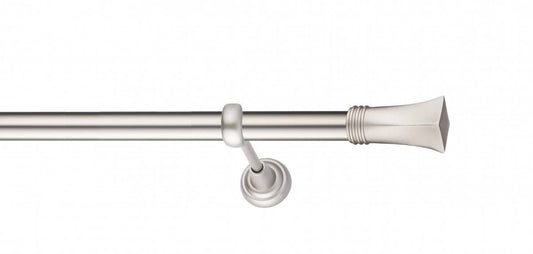 Galerie Metalică Malaga, simplă, clasic, fără inele, 25mm, satin nichel (argintiu mat)