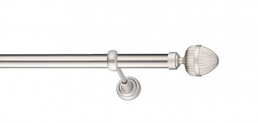 Galerie Metalică Milano, simplă, clasic, fără inele, 25mm, satin nichel (argintiu mat)
