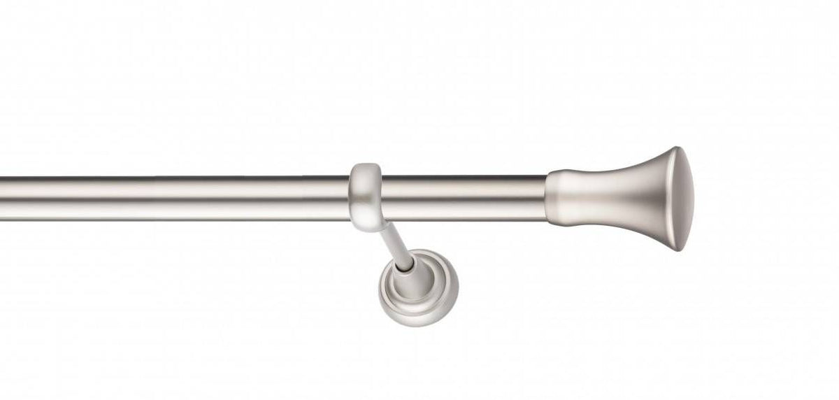Galerie Metalică Monaco, simplă, clasic, fără inele, 25mm, satin nichel (argintiu mat)