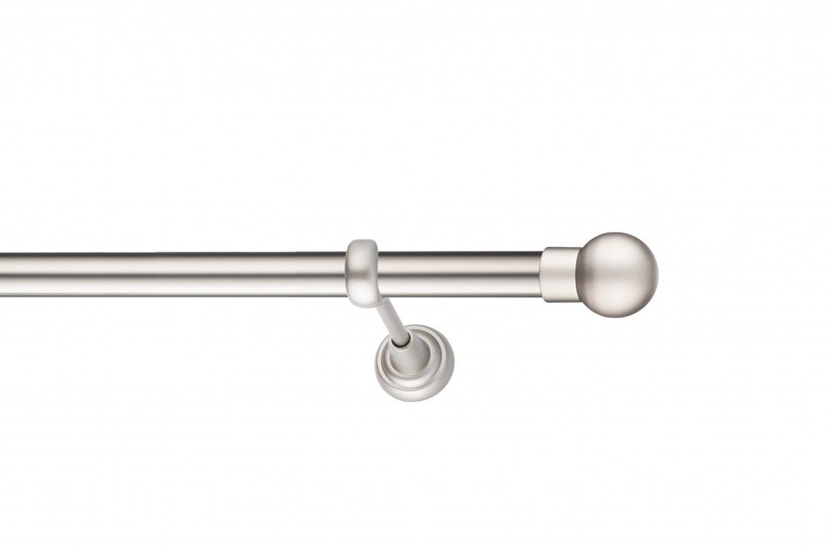 Galerie Metalică Sfera, simplă, clasic, fără inele, 25mm, satin nichel (argintiu mat)