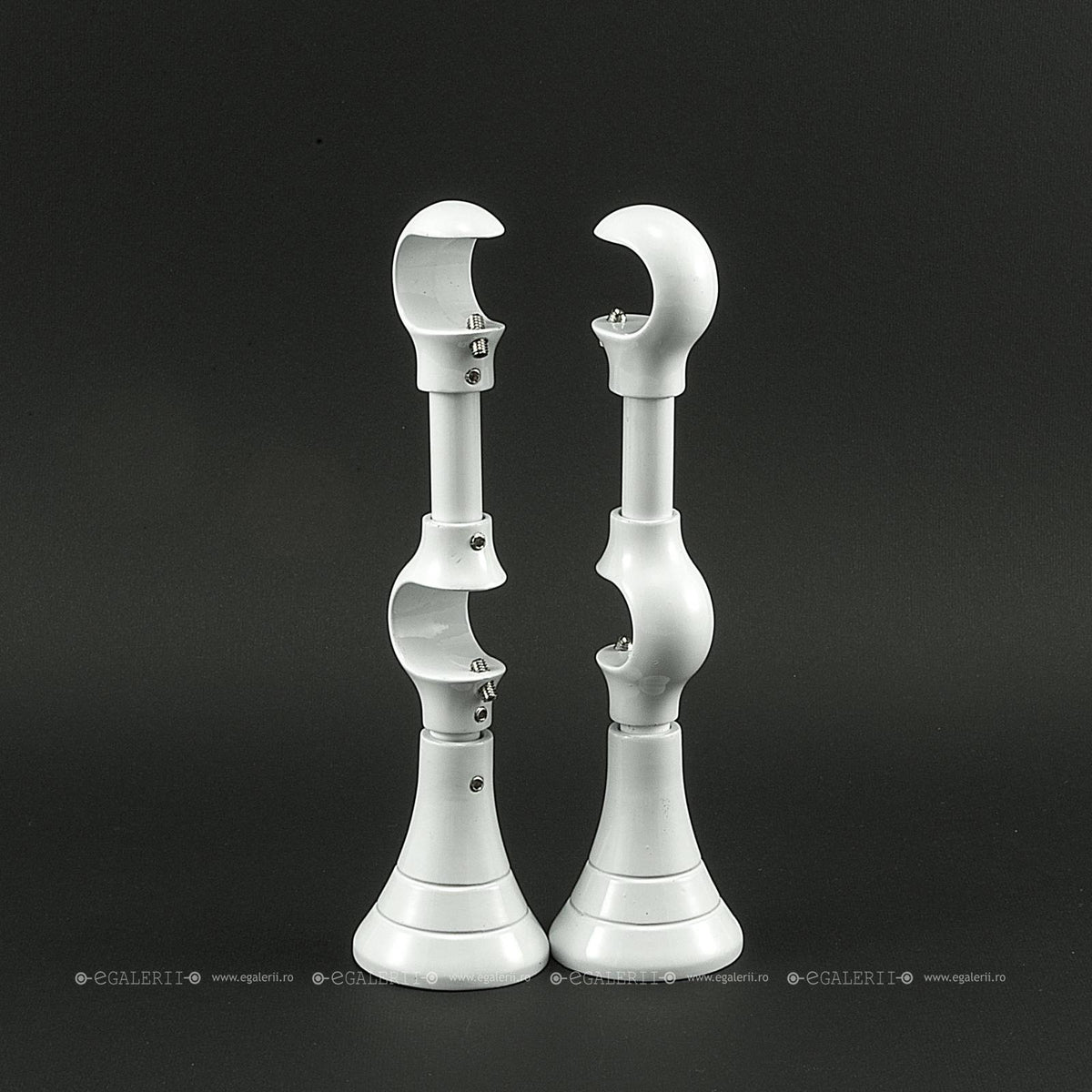 Consola Dubla Reglabila 19 mm White Matt x 2 buc