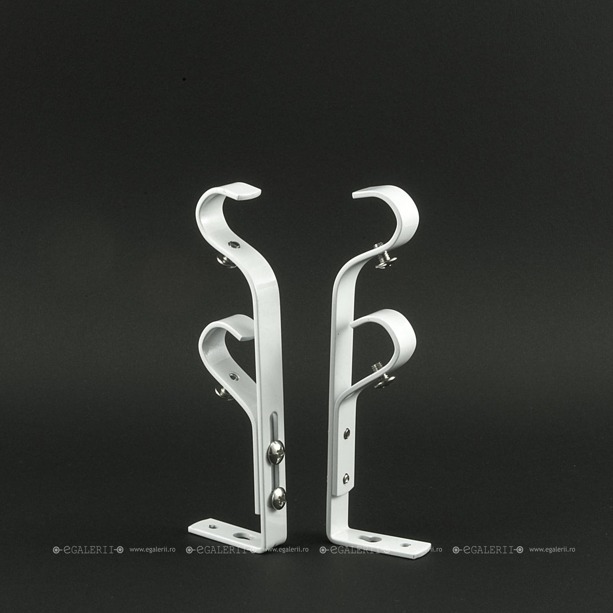 Consola Dubla Deschisa 19 mm White Matt x 2 buc