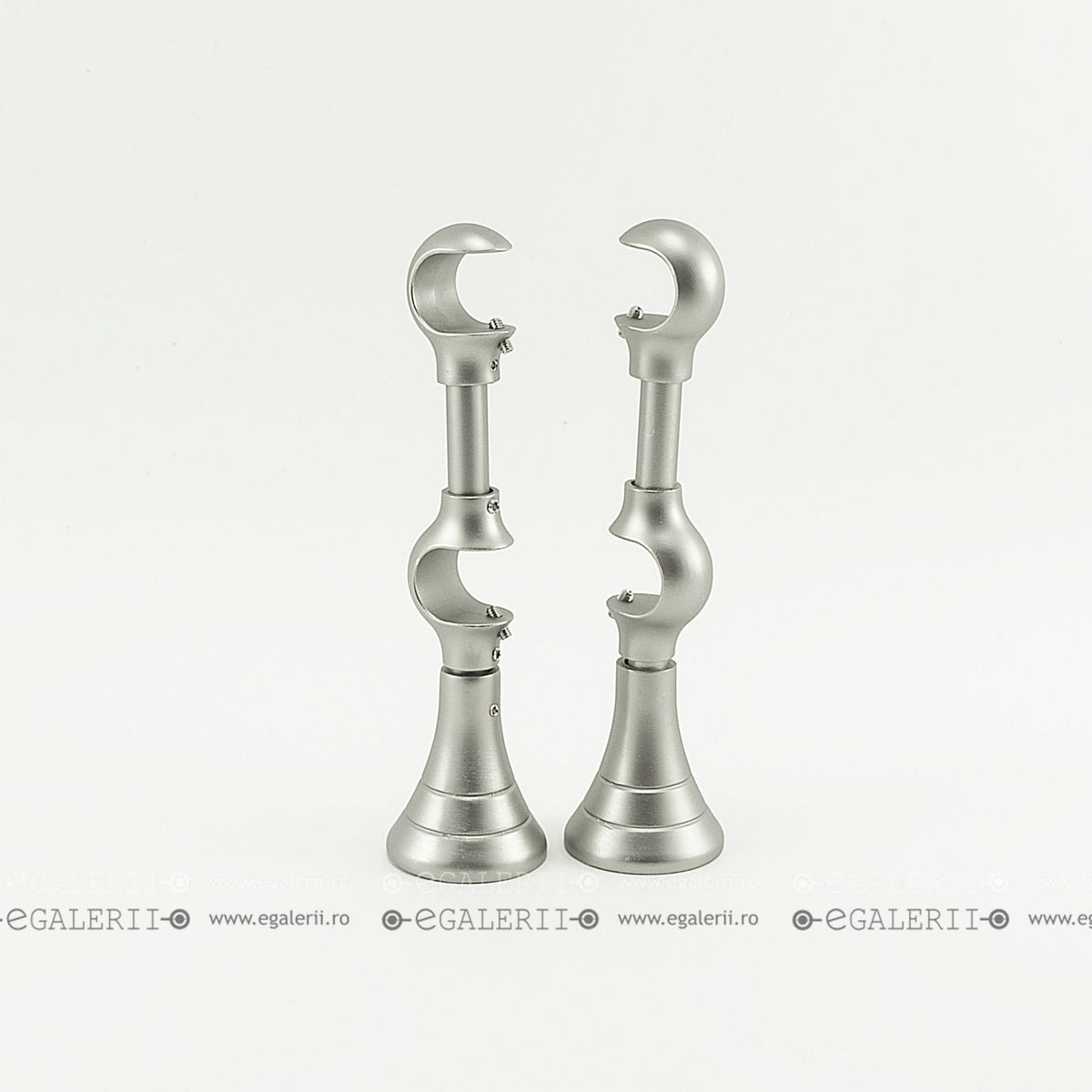 Consola Dubla Reglabila 19 mm Satin nickel x 2 buc
