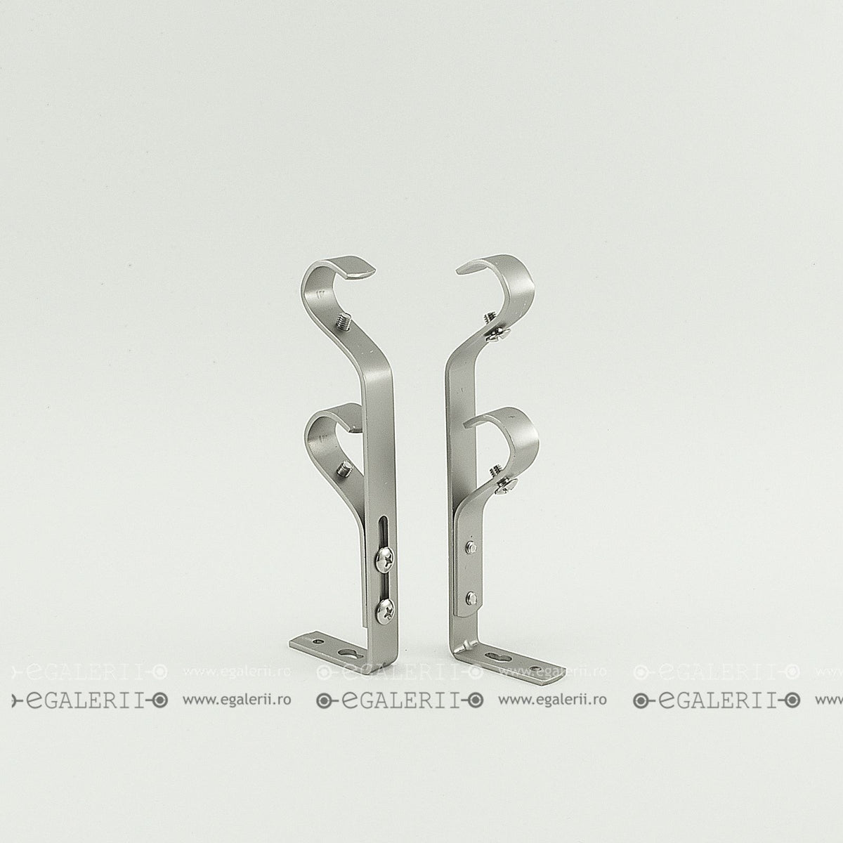 Consola Dubla Deschisa 19 mm Satin nickel x 2 buc