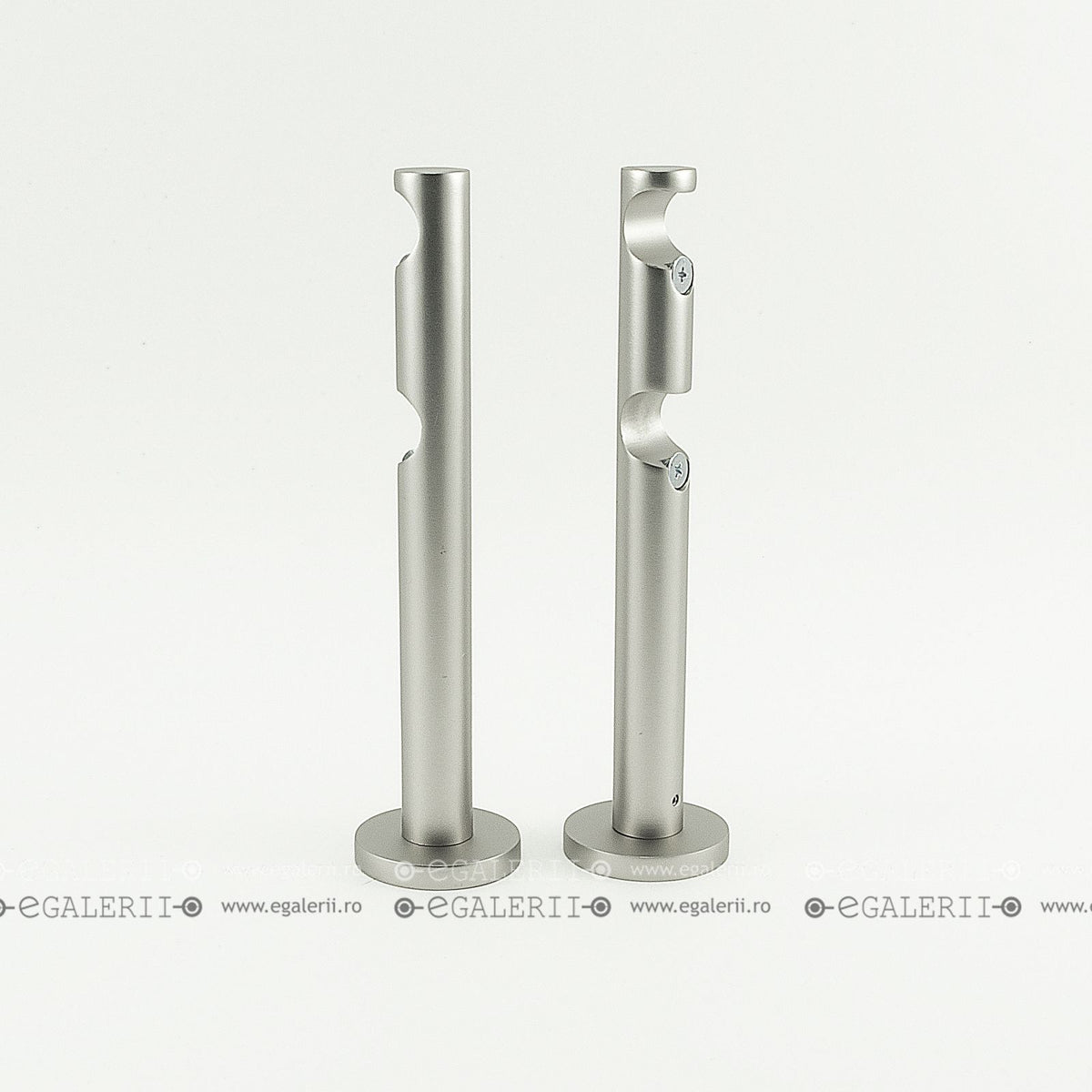 Consola moderna, dubla, deschisa, 19 mm, Satin nickel. Preț/ 2 buc.